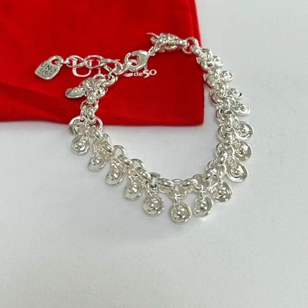 UNO de 50 Silver adjustable buckle Bracelet 18+3cm